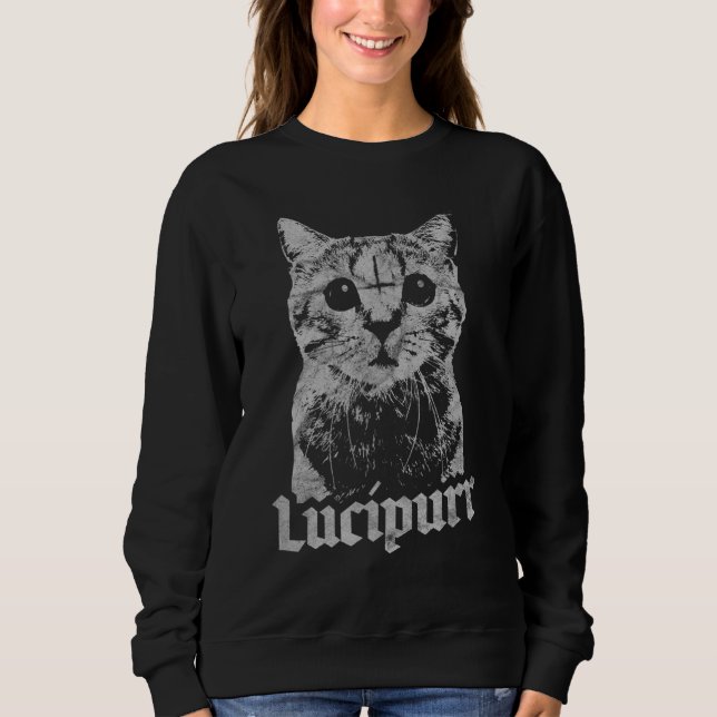Moletom Satanás Cat oculta Lucipar Anticristo Baphomet 66 (Frente)