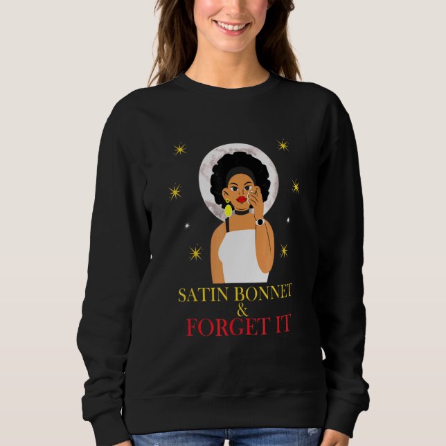Moletom Satin Sleep Cabelo do Boné da tampa do capô africa (Frente)
