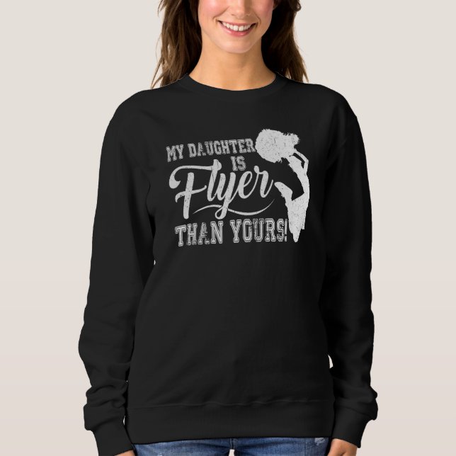 Moletom Saúde Mãe Cheerleader Pai Minha Filha É Voadora Qu (Frente)