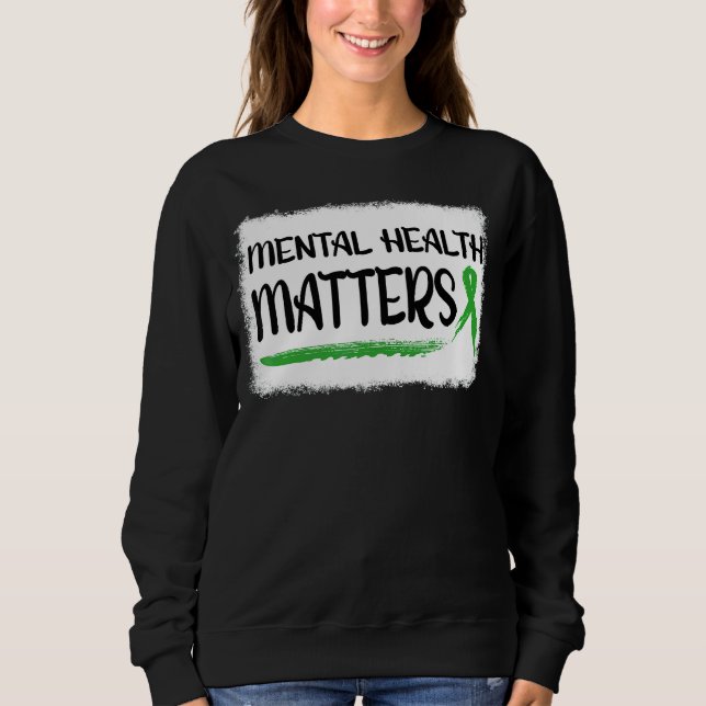 Moletom Saúde mental Importa Verde Fita Mental Saúde A (Frente)