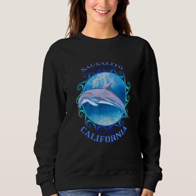 Moletom Sausalito California Vacation Souvenir Dolphin (Frente)