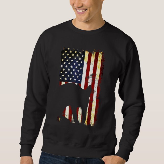 Moletom Savannah Silhouette American Flag 4 de julho (Frente)
