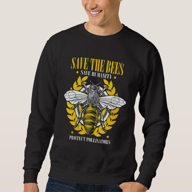Moletom Save the Bees Protect Pollinators Nature Honey Bee (Frente)