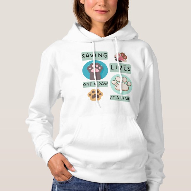 Moletom Saving Lives One Paw At A Time – Vet Animal Design (Frente)