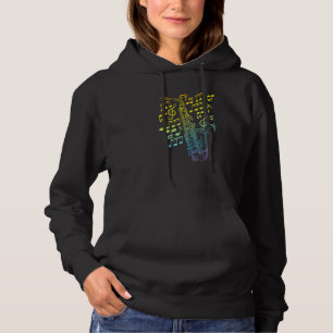 Moletom Saxofone Com Notas Musicais Saxofonista