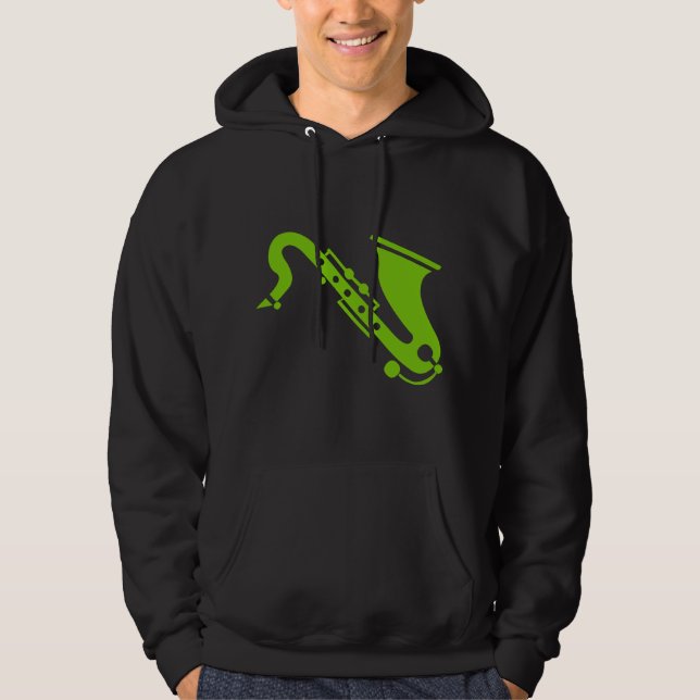 Moletom Saxofone - Verde marciano (Frente)