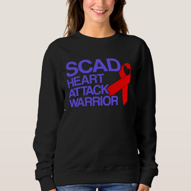 Moletom SCAD Heart Attack Survivor Warrior Awareness (Frente)