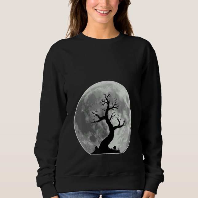 Moletom Scary tree in the Moon Halloween Costumes (Frente)