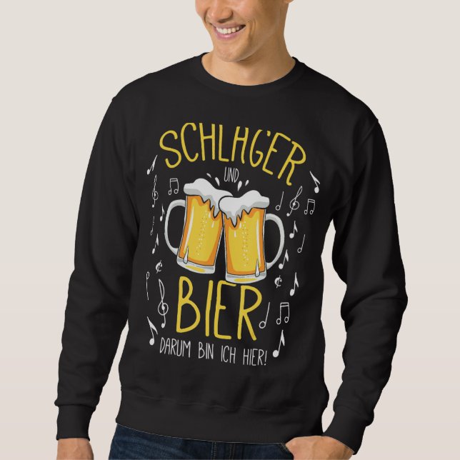 Moletom Schlager Und Bier Darum Caixa Ich Hier Bat Party C (Frente)