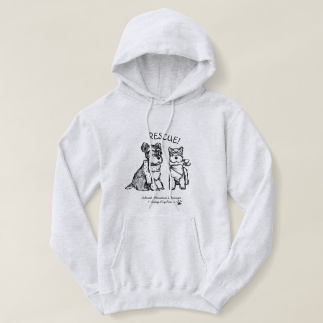 Moletom Schnauzers do inverno - Hoodie leve (mulheres) (Frente do Design)