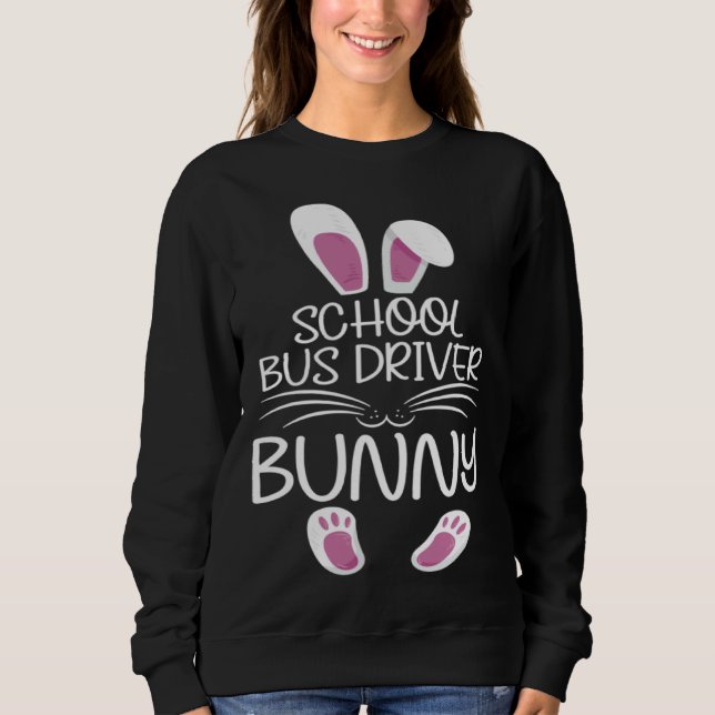 Moletom School Bus Driver Bunny Matching Family Easter Day (Frente)