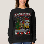 Moletom School Bus Driver Reindeer Santa Hat Ugly Christma<br><div class="desc">Motorista de ônibus escolar Reindeer Santa Hat Suor de Natal Feio</div>