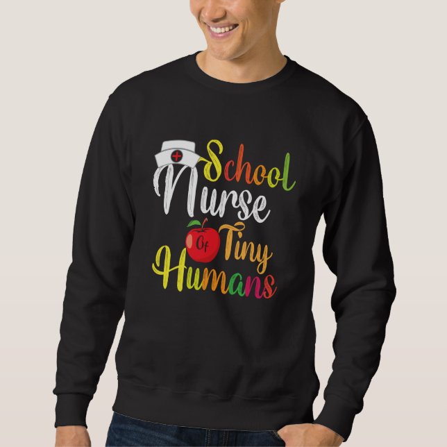 Moletom School Nurse Of Tiny Humans TeeNurse Back To Schoo (Frente)