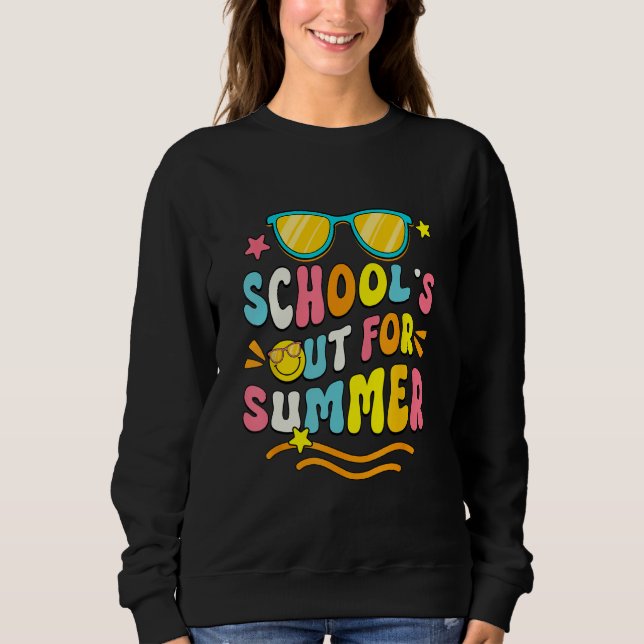 Moletom School s Out For Summer Retro Sunglasses Last Day  (Frente)