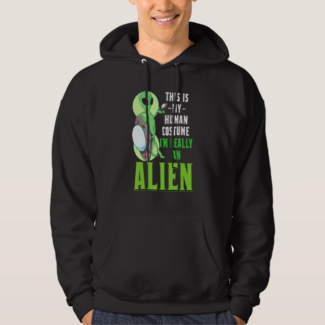 Moletom Sci Fi Este É O Meu Costume Humano Eu Sou Realment (Frente)