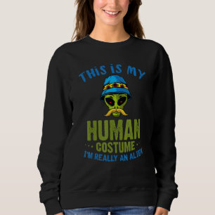 Moletom Sci Fi Este É O Meu Costume Humano Eu Sou Realment