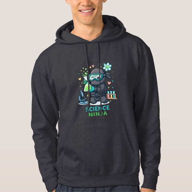Moletom Science Ninja – Cute Chemist Cartoon DesigCamiseta (Frente)