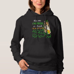 Moletom Scotch Collie me beija Eu sou Irlandês ou Bebado o
