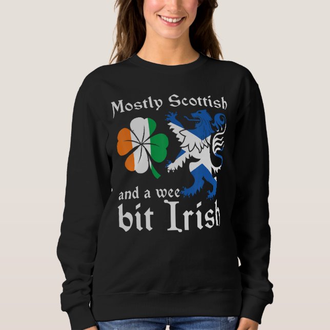 Moletom Scotland  Mostly Scottish And A Wee Bit Irish (Frente)