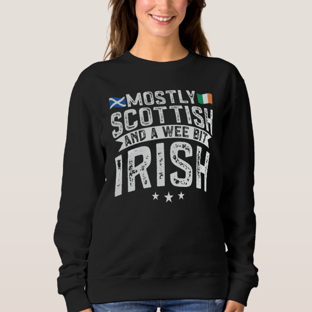 Moletom Scotland Uk Mostly Scottish And A Wee Bit Irish (Frente)