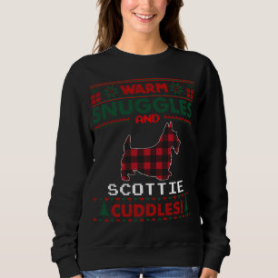 Moletom Scottie Dog Christmas Pajama Ugly Christmas Sweet