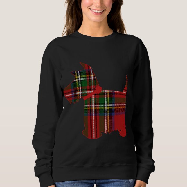 Moletom Scottie Dog Scottish Terrier Royal Stewart Tartan (Frente)