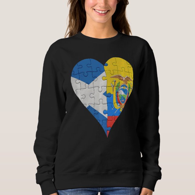 Moletom Scottish Equadorian Flag Heart (Frente)