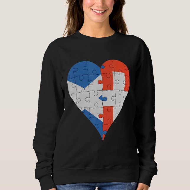 Moletom Scottish Swiss Flag Heart (Frente)