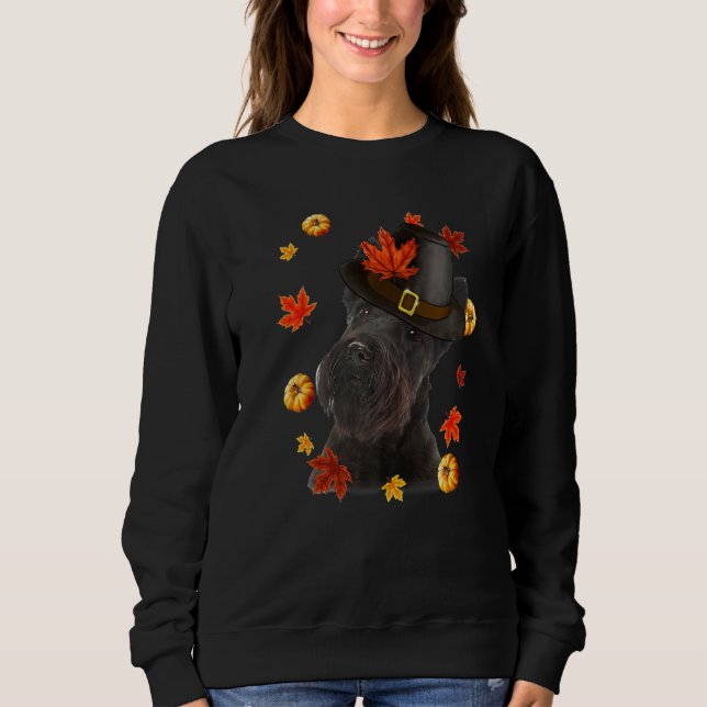 Moletom Scottish Terrier Dog Pilgrim Hat Fall Happy (Frente)