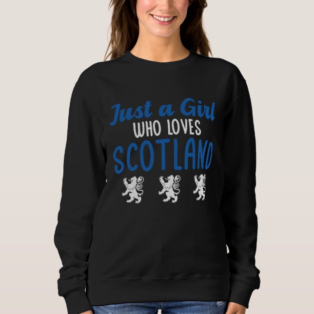Moletom Scottish Uk Just A Girl Who Loves Scotland (Frente)