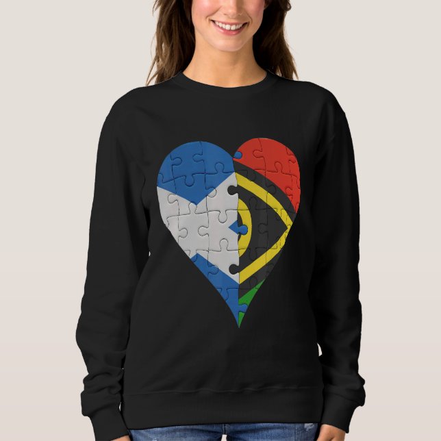 Moletom Scottish Vanuatuan Flag Heart (Frente)