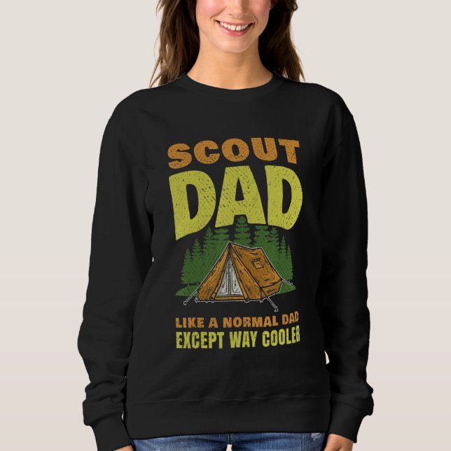 Moletom Scout Dad Life Scouting  Hiking Happy Camper Camp  (Frente)
