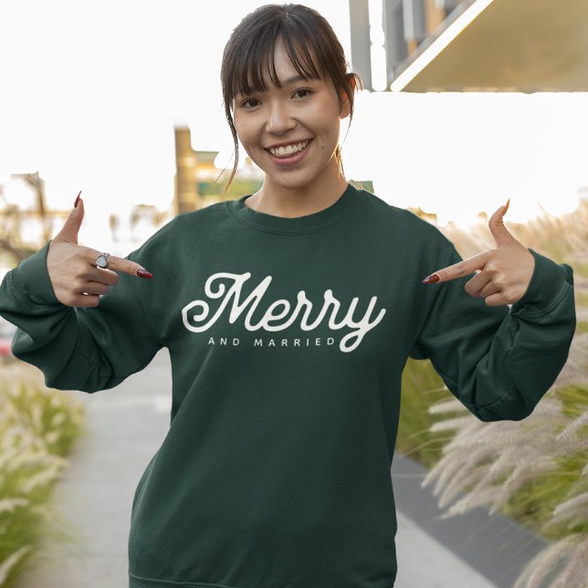 Moletom Script Alegre e Casado Personalizado (Criador carregado)