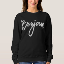 Moletom Script Bonjour (decorativo branco)