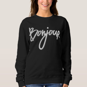 Moletom Script Bonjour (decorativo branco)