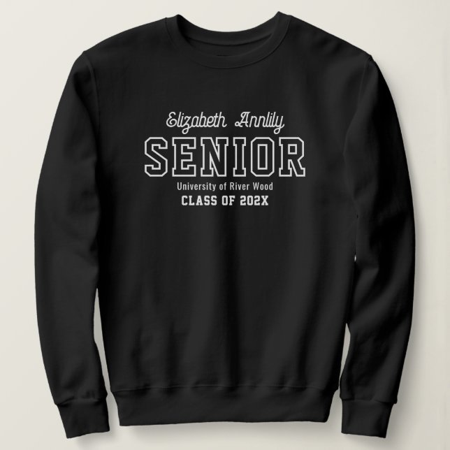 Moletom Script de Ano Personalizado para Graduados da Facu (Frente do Design)