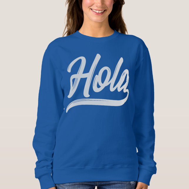 Moletom Script Hola (Branco) (Frente)