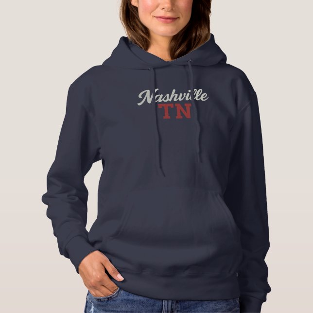 Moletom Script TN de Nashville e Design de Blocos (Frente)