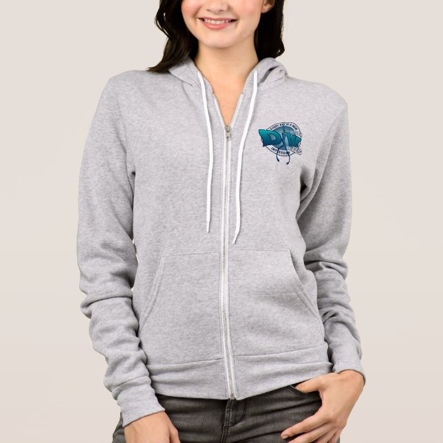 Moletom Scuba Diving | Cheio-zip-Hoodie, de uso feminino (Frente)