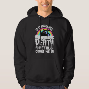 Moletom Se Envolve Death Metal Conte Comigo Gato Metal R