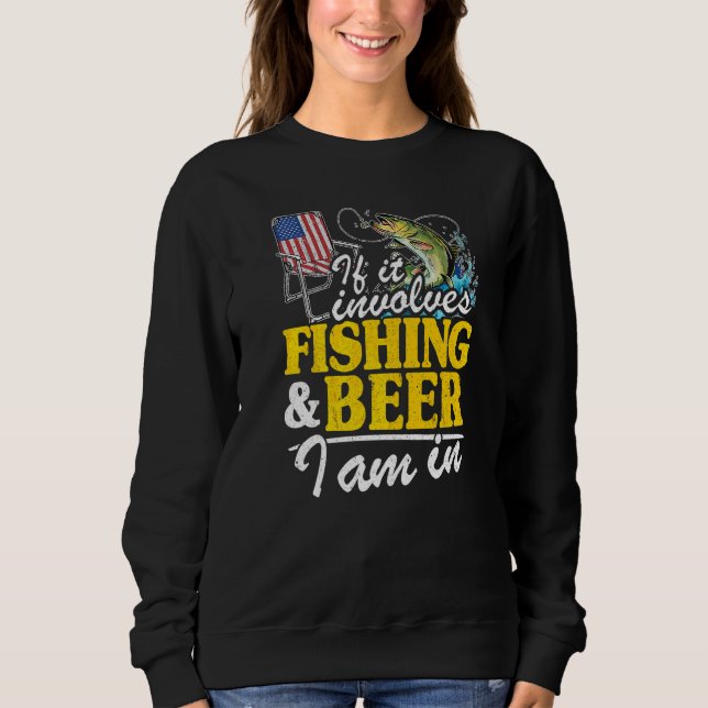 Moletom Se Envolve Pesca E Cerveja Estou Dentro Bandeira A (Frente)