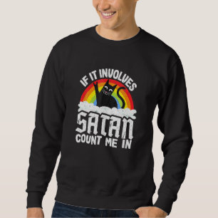 Moletom Se Envolve Satanás, Me Inclua Gato Heavy Metal R