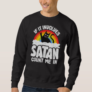 Moletom Se Envolver Satã Conte-Me Em Cat Heavy Metal R