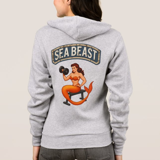 Moletom Sea Beast Gym Mermaid | Retro Pin-Up Activewear  (Verso)