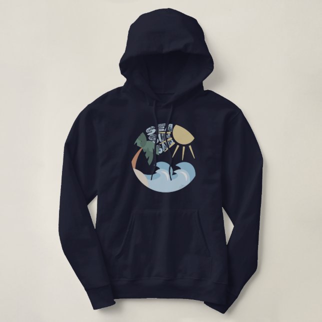 Moletom Sea, Sun, Sand Hoodie (Frente do Design)