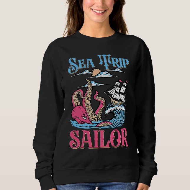 Moletom Sea Trip Sailor Sea Boat Navigation Sailing (Frente)