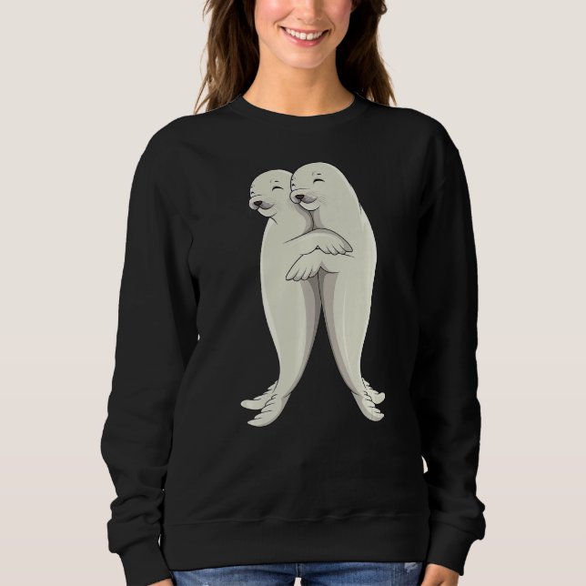 Moletom Seal Sea Lion Seals Meninas Meninas Meninas Mulher (Frente)