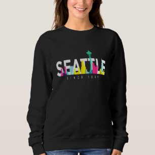 Moletom Seattle Washington Skyline American Cityscape Amer