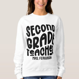 Moletom Second Grade Teacher Black Typography