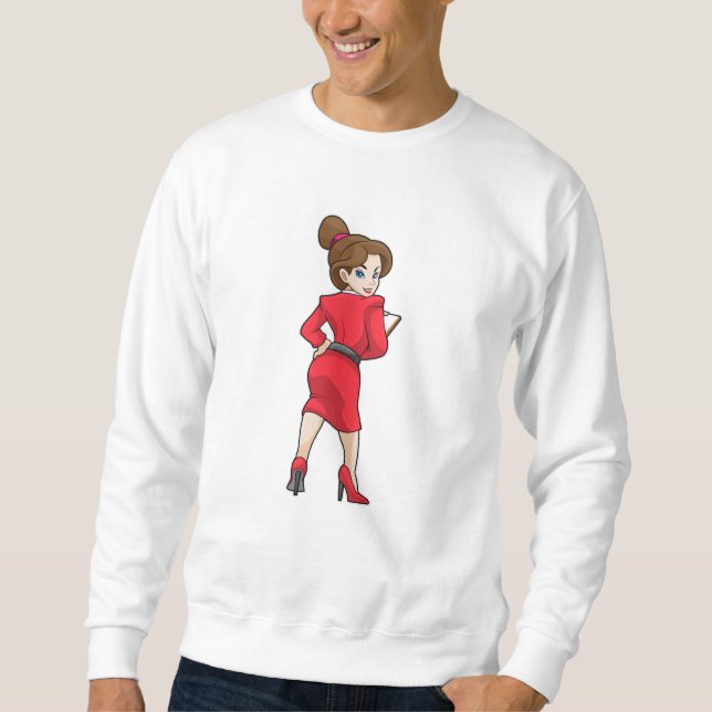 Moletom Secretário de Vestido com Altos Saltos (Frente)